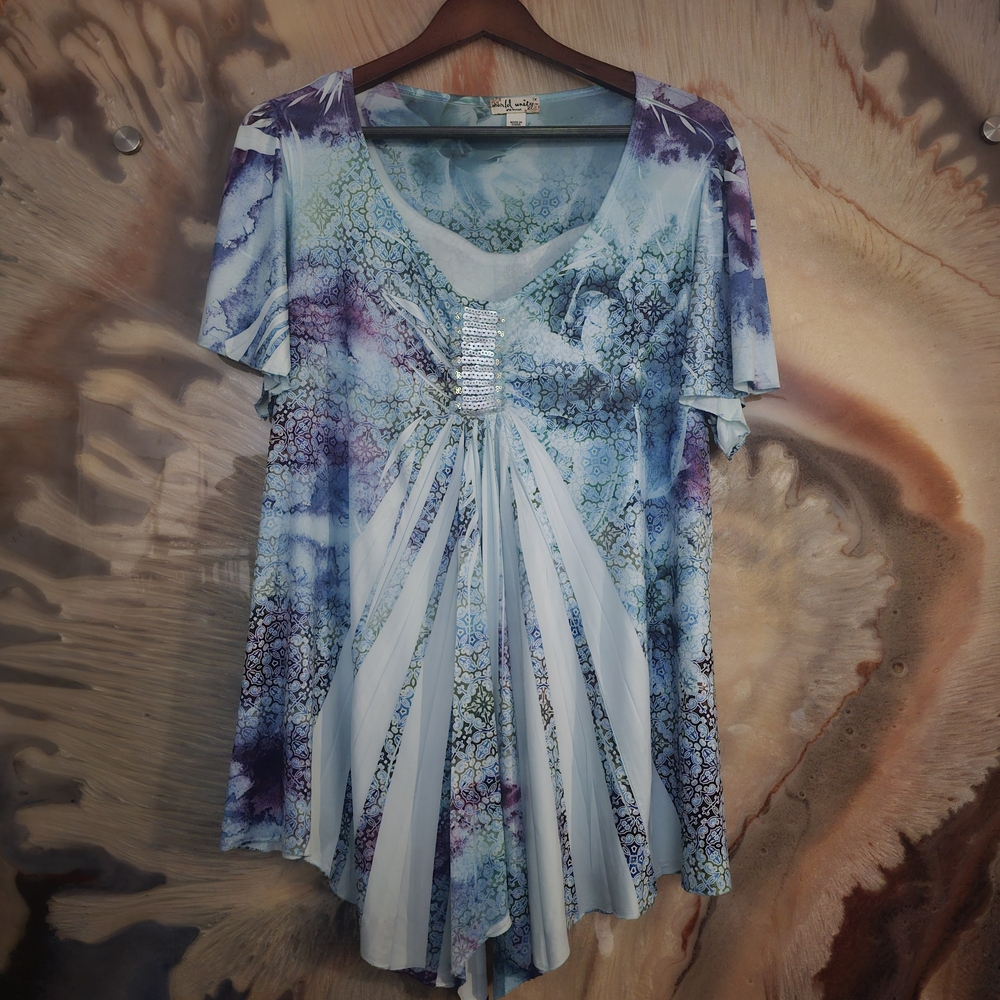 Chic Multicolor Women's Blouse - Picture 2 of 5